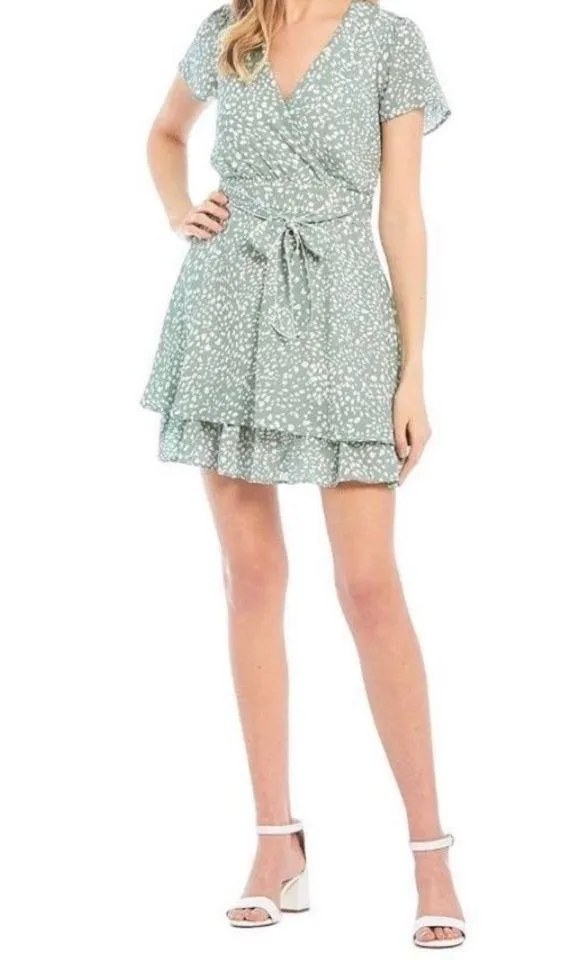 Emerald Sundae Sage Green Mini Dress - Image 2