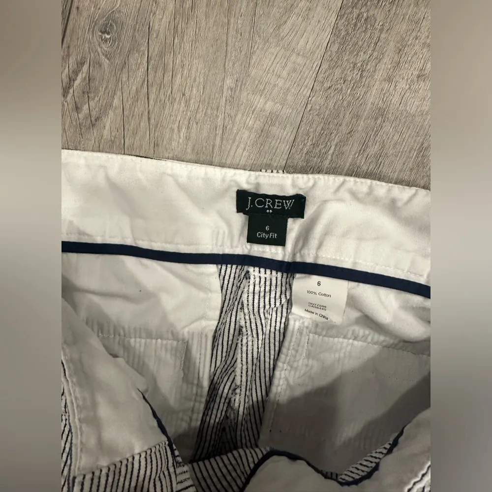 Black Label J Crew Cropped Curve Fit Striped Pant - Image 2