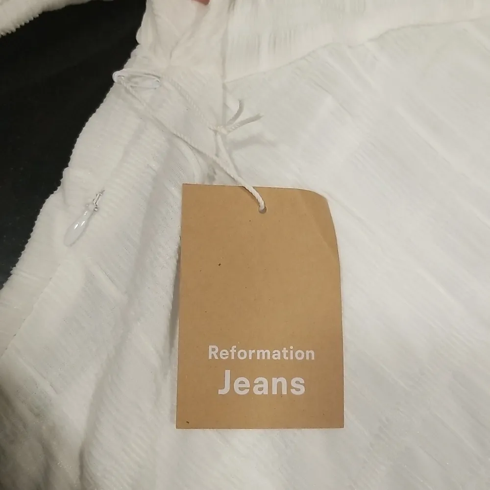 💕REFORMATION💕 Dee Dress ~ Long Sleeve Mini Ivory Medium M NWT - Image 13