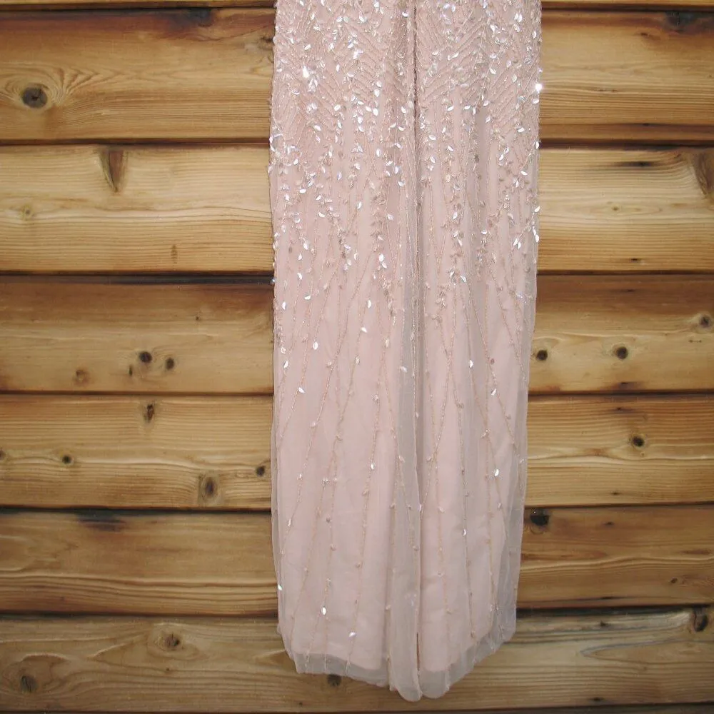 Mac Duggal 35109 Pink Embellished Flutter Sleeve Gown Dress MOB $698 - Image 13