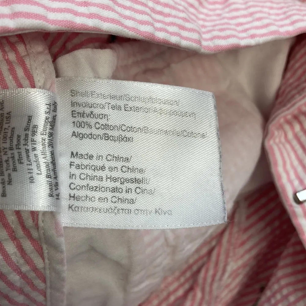 Brooks Brothers|Embroidered Pink & White Seersucker Shorts with Watermelons Sz2 - Image 6