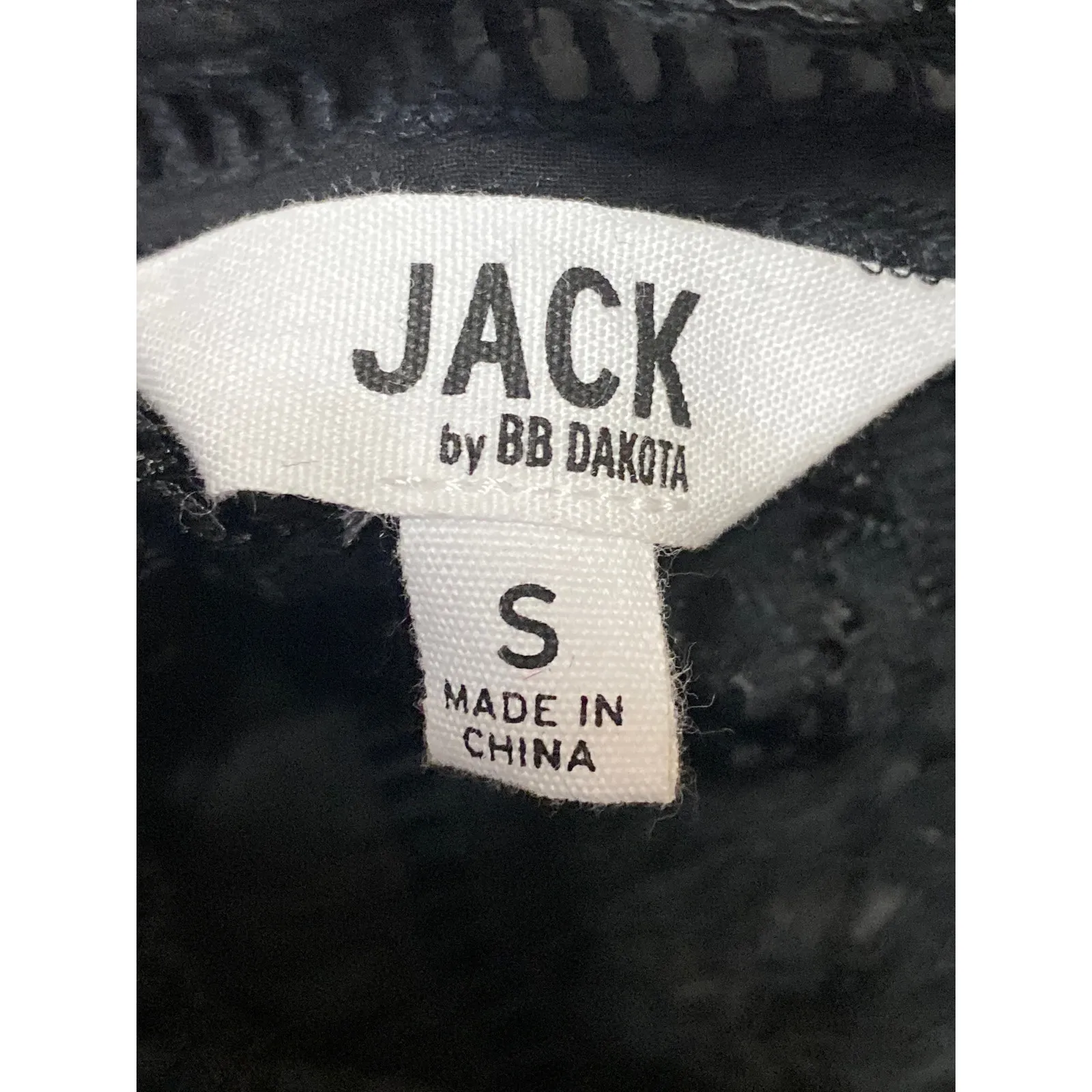 Jack by BB Dakota Black Floral Lace Sleeveless Scallop Button Up Blouse Top Sz S - Image 3