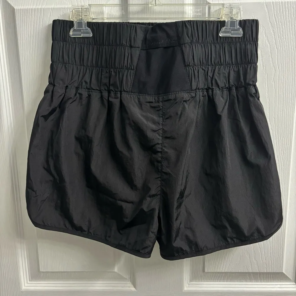 Free People Movement Shorts Black Way Home Large Athletic Running Wide Waistband - Image 4