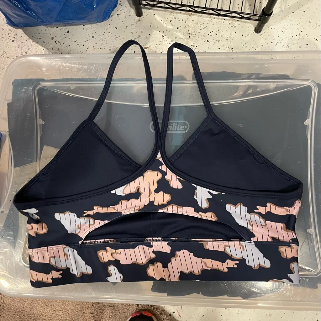 Cute Reebok ID train camo open back skinny strap sports bra - Image 4