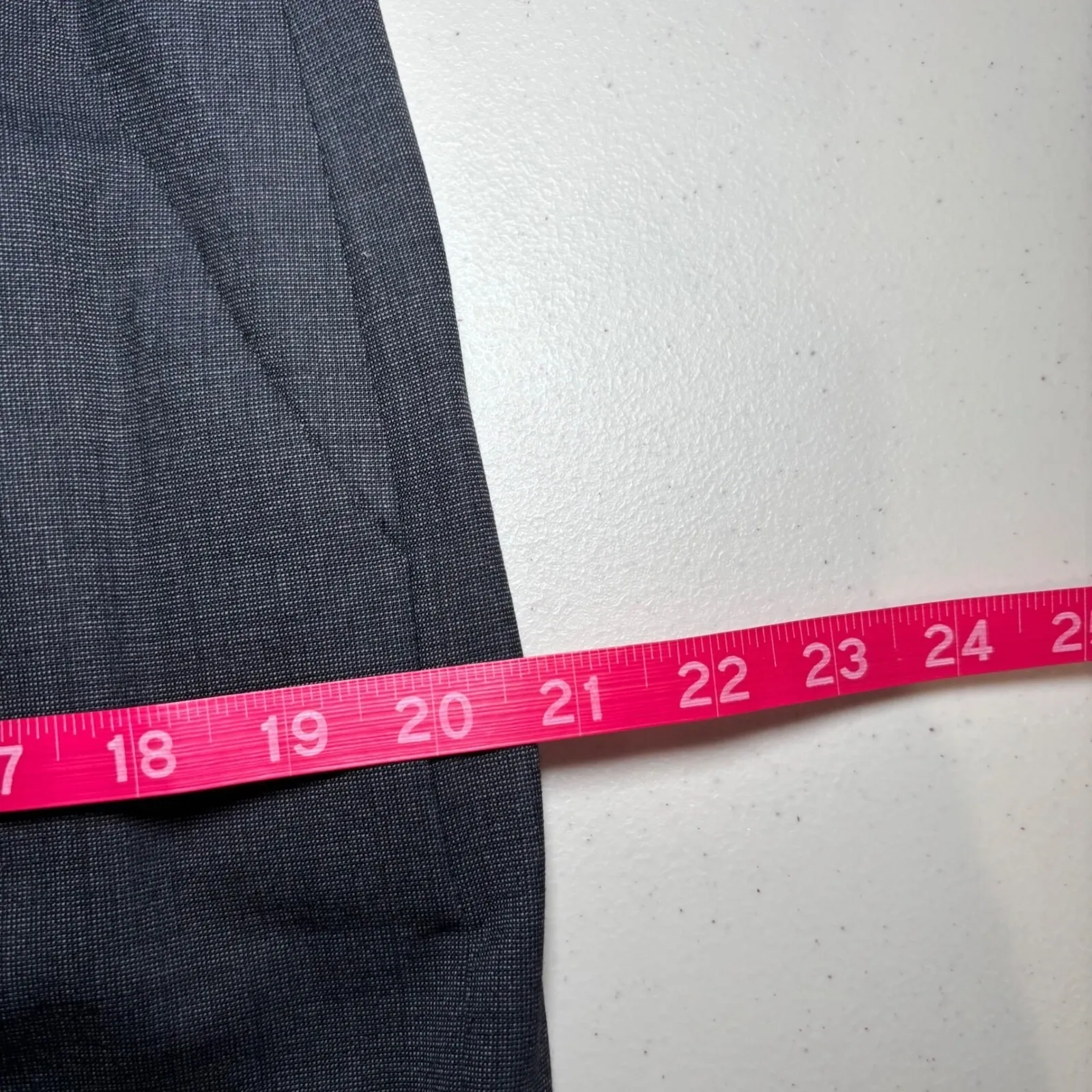 Banana‎ Republic Navy Check Mini Skirt Wool Blend Stretch 14 Office Workwear - Image 7