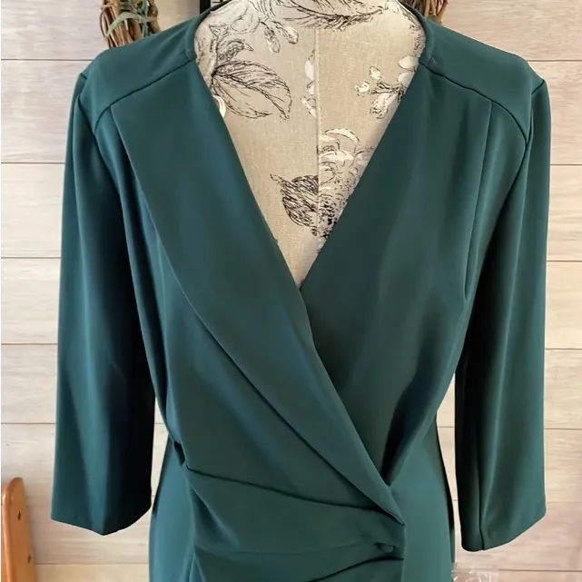 NWT Nanette Lepore Wrap Night Garden Womens Green Dress Size 10 - Image 2