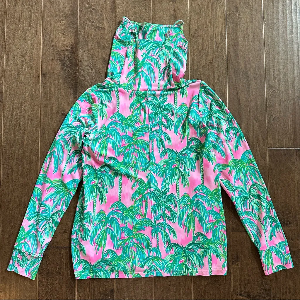 Lilly Pulitzer Lilshield Palm Tree UPF 50+ Cowl Neck Sun Shirt - Image 10