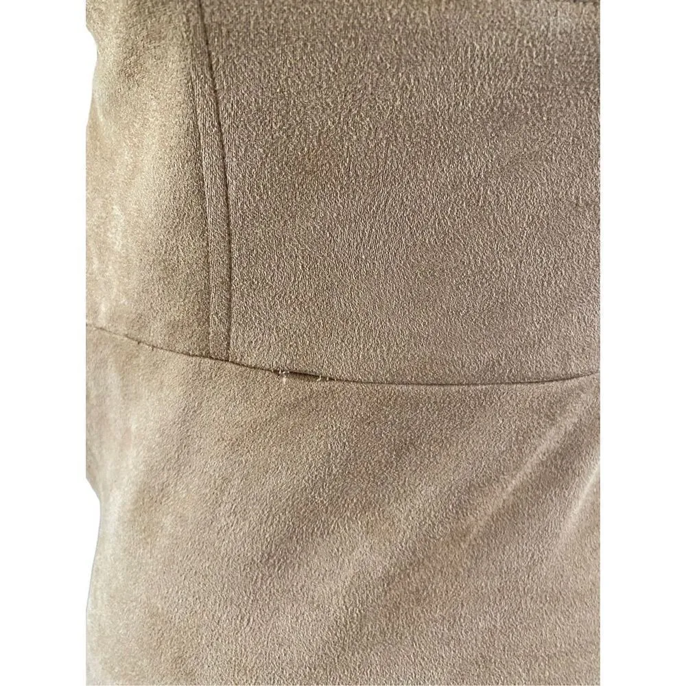 Flawed Papaya Balconette Suede Dress Formal Career Workwear Occupational - Image 6