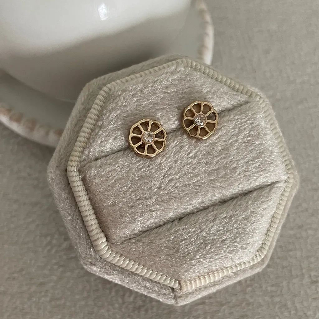 Wagon wheel stud earrings - Image 3