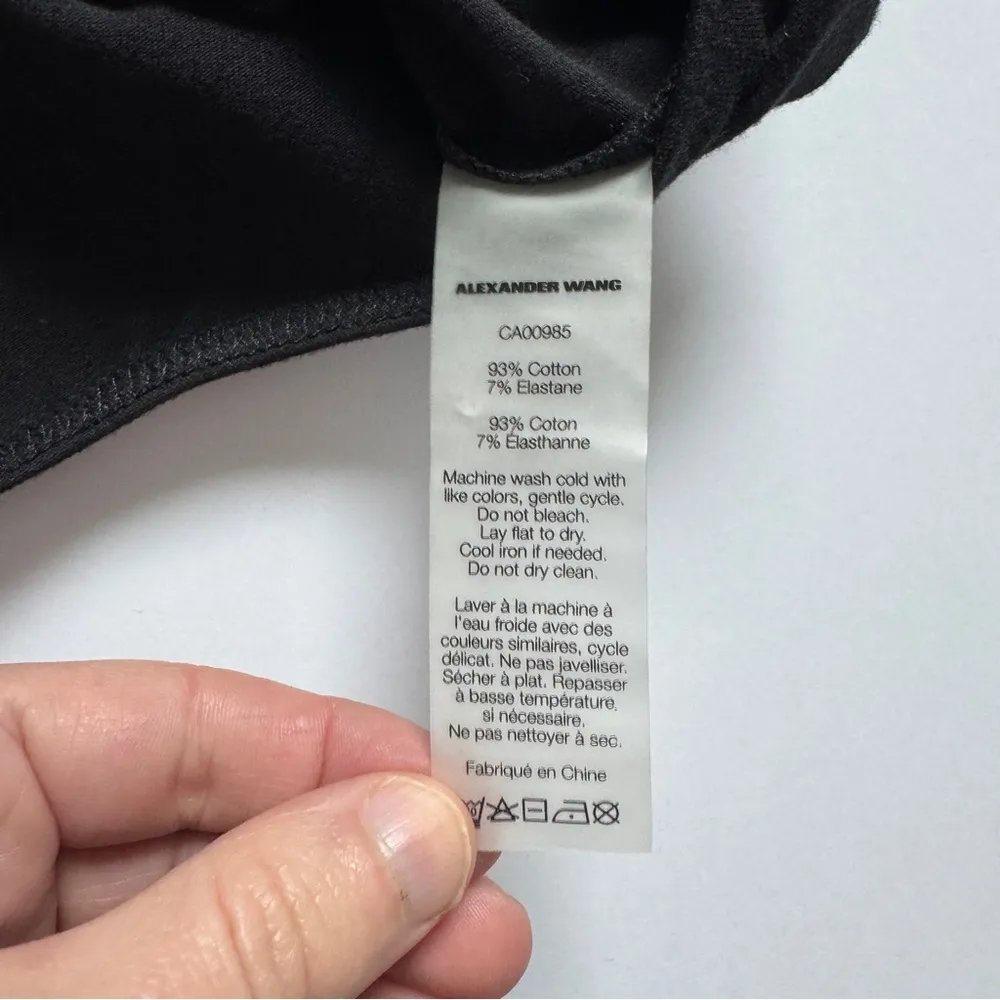 Alexander Wang T Black Compact Jersey Bodysuit Size X-Small NWT - Image 8