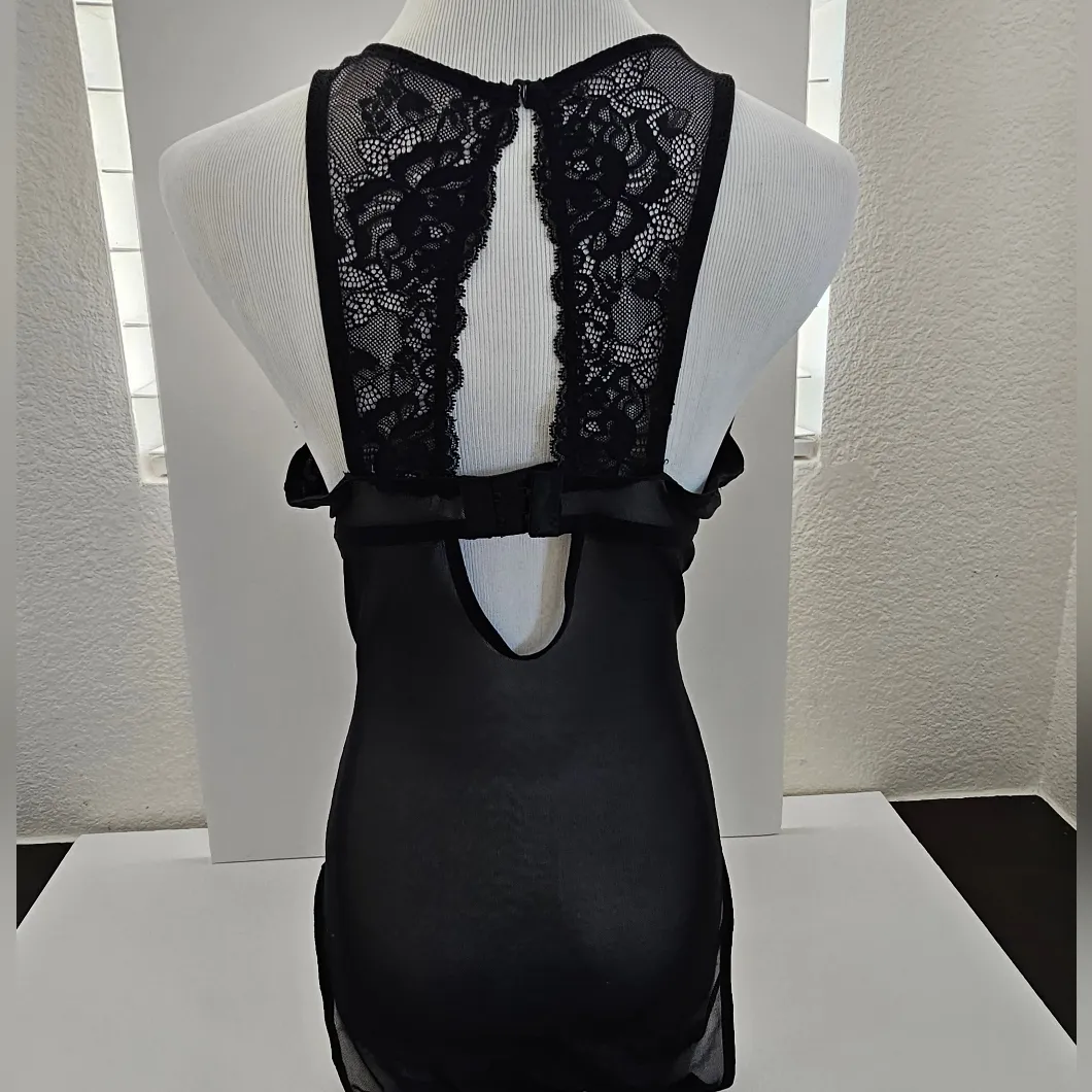 Marilyn Monroe Black Lace Bodysuit Size L - Image 5
