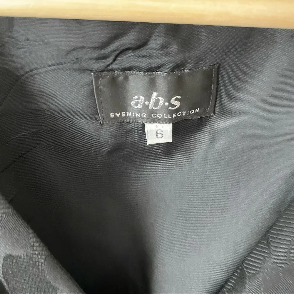 ABS Evening by Allen Schwartz jacquard fit and flare wrap Dress Cocktail - Image 2