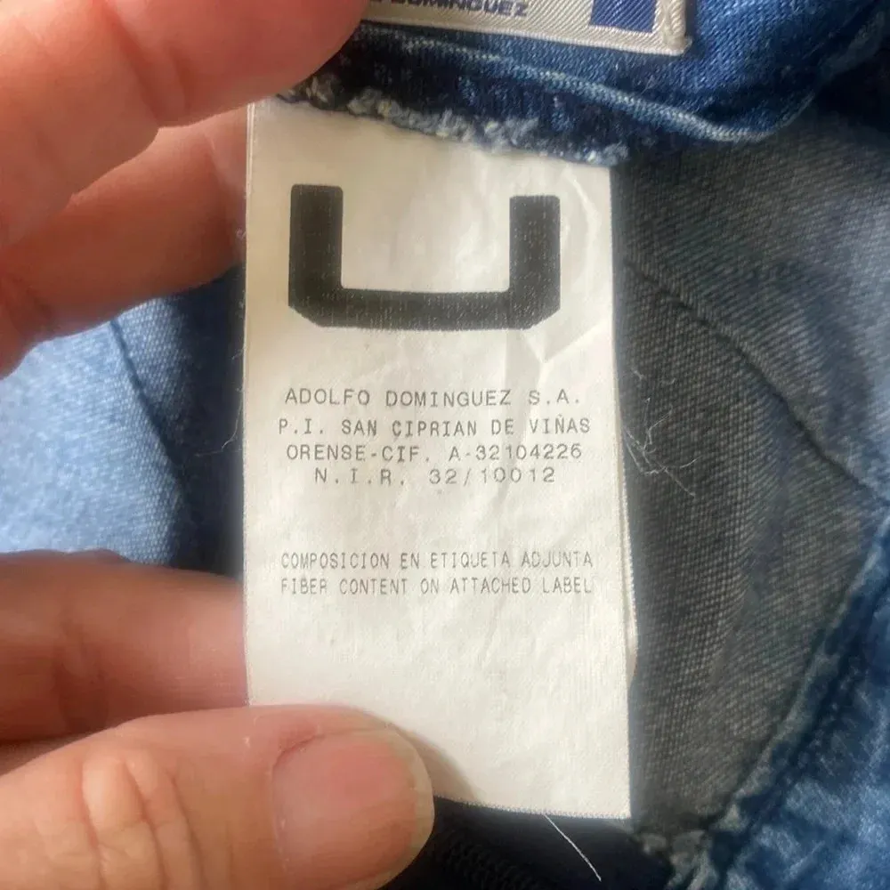 Designer skirt by Adolfo Dominguez denim print Gray - Image 9