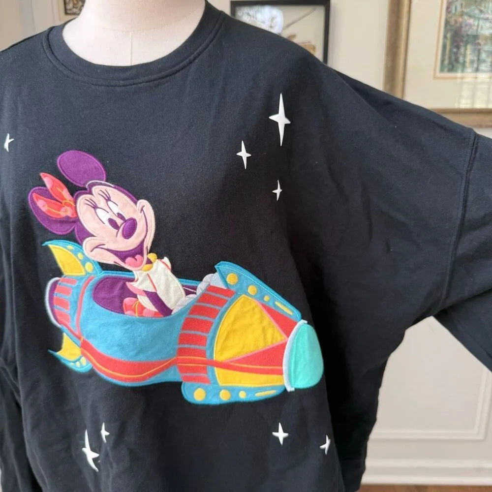NWOT Disney World Play In The Parks Minnie Mouse Astro Orbiter Spirit Sweatshirt - Image 3