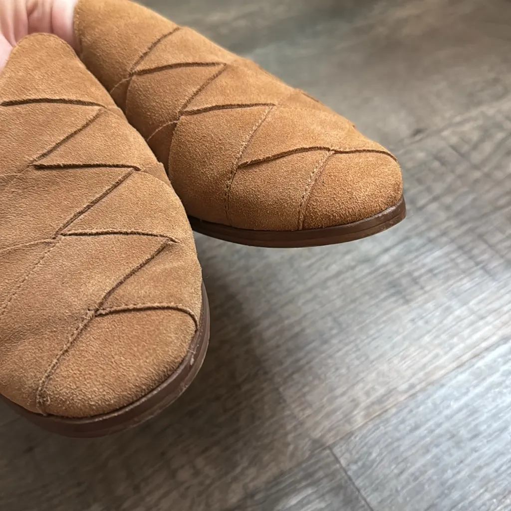 Seychelles Quilted Tan Suede Mules Women’s Size 6.5 Work‎ Casual - Image 6