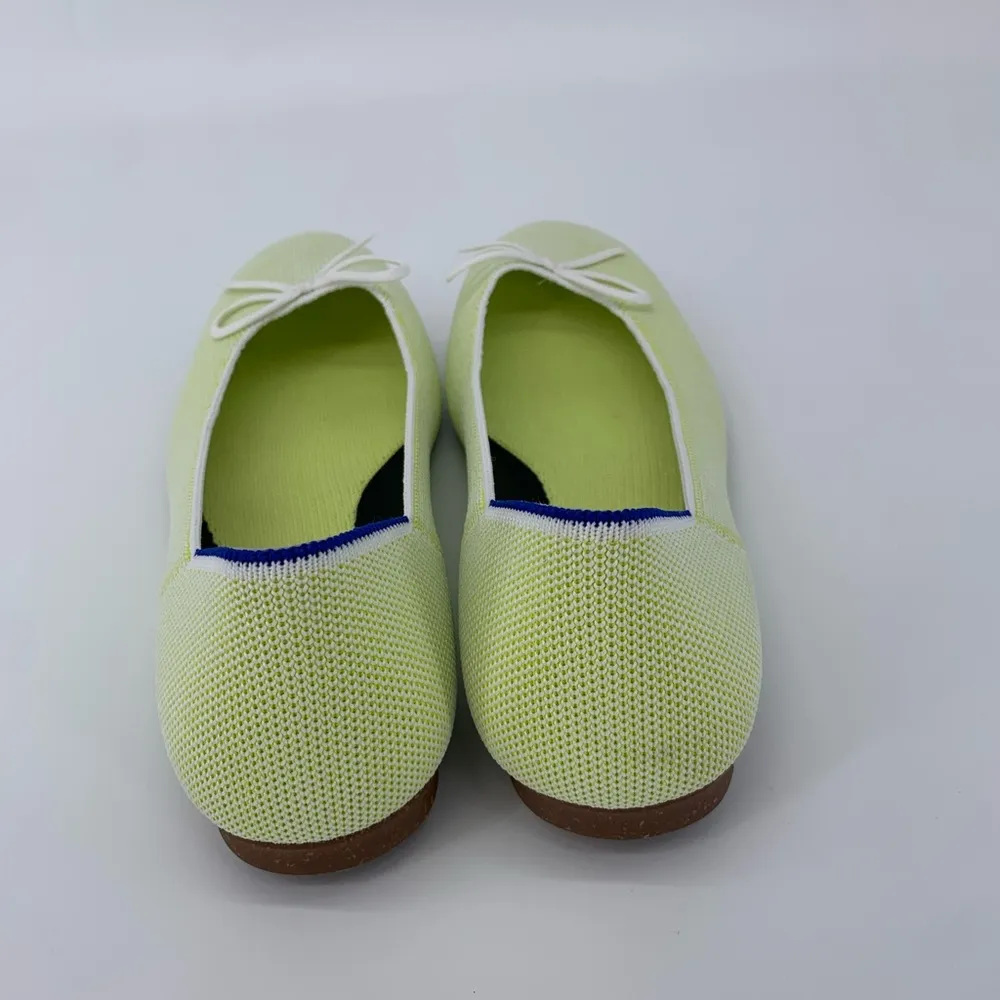 Rothy's Lime Green and Yellow Chartreuse Ballet Flats Size 8 - Image 2