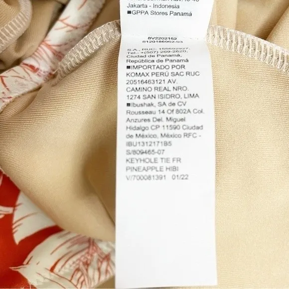 NWT Old Navy Tie-Front One-Piece Swimsuit Pineapple Hibiscus Print Plus Size 2X - Image 13