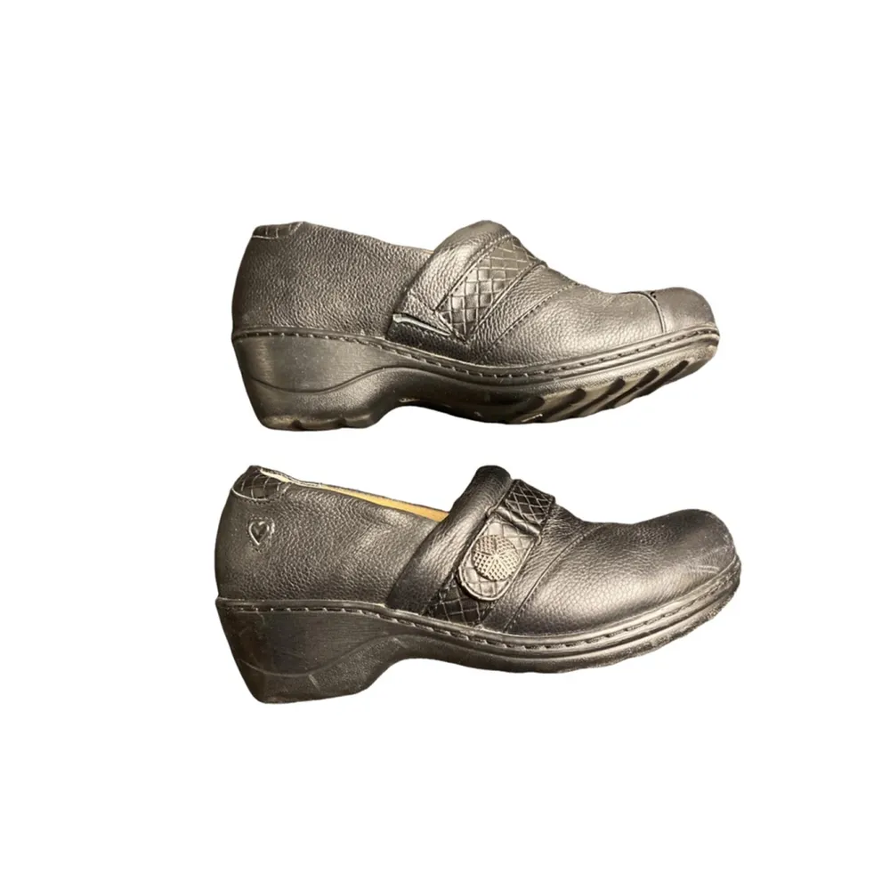 Nurse Mates Black Womens Pillowtop Slip On Clogs Size 7 Slip Resistant Shoes - Image 4