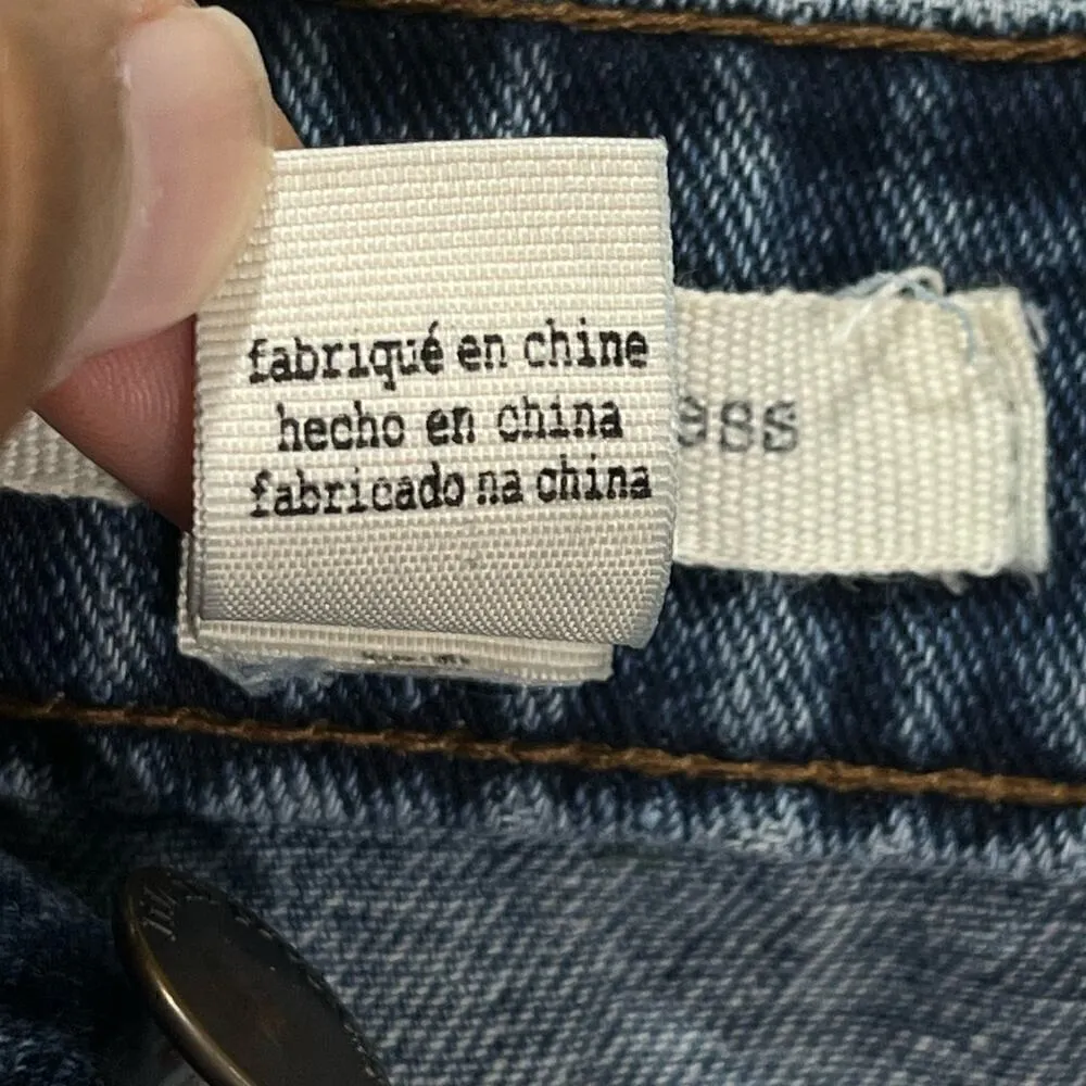 Life in Progress  Mini Denim Button-up Skirt Medium - Image 5