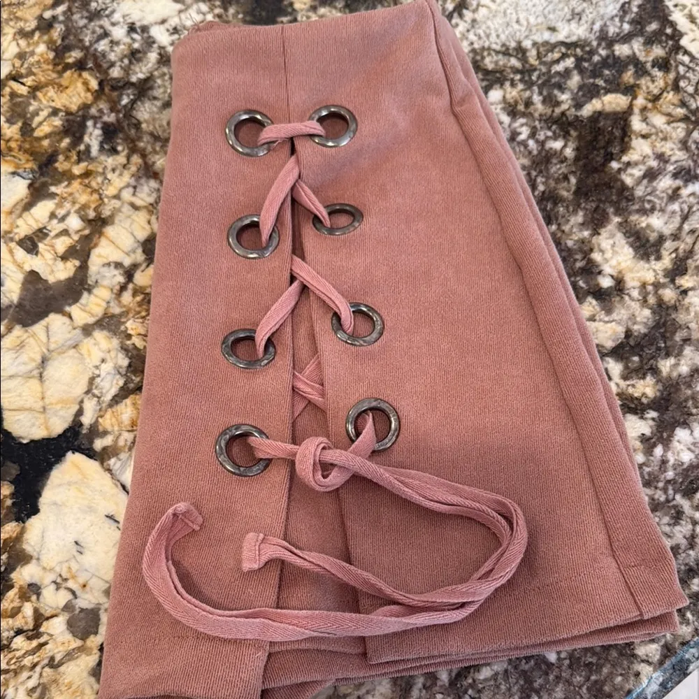 Mustard Seed  Pink High Waist Shorts - Image 5