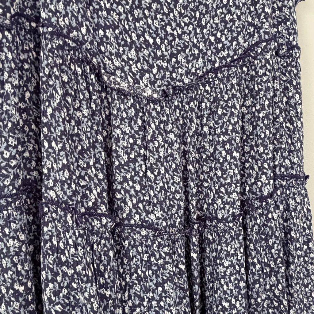 Lulu's Sitting in the Sun Navy Blue Floral Print Ruffled Babydoll Dress NEW Smal - Image 7