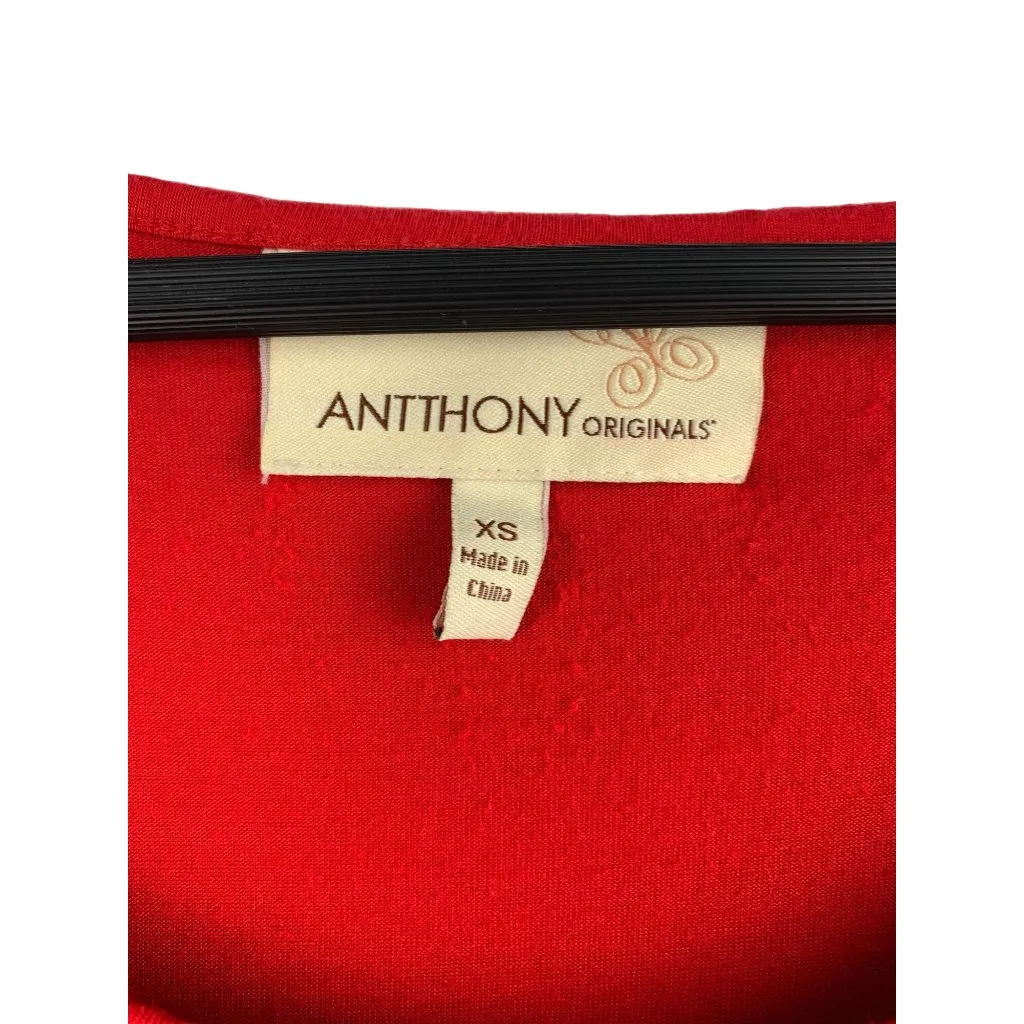 Anthony Originals Red Sleeveless Tank Top XS Rayon/Spandex - Image 3
