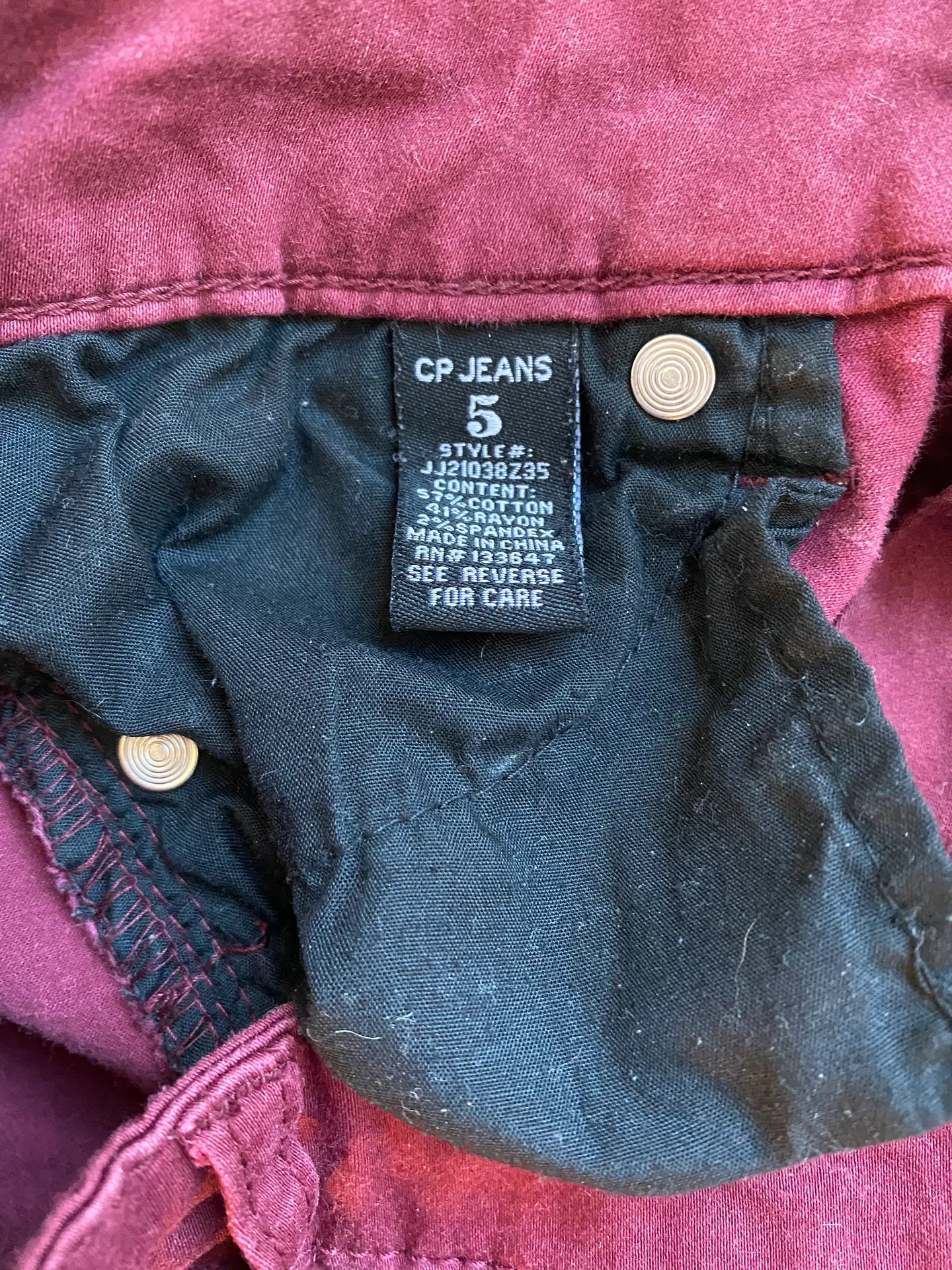 CP Maroon Jeans - Image 3