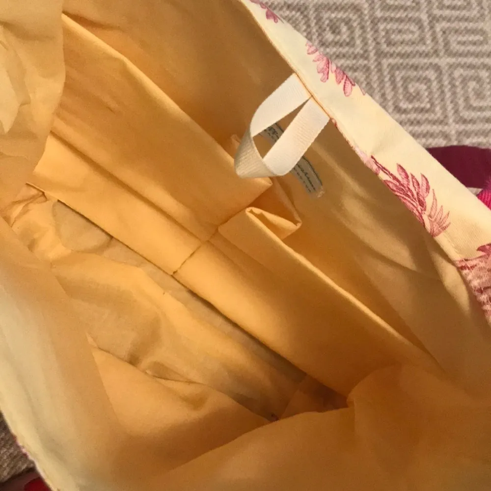 Preppy toile tote bag Yellow - Image 5