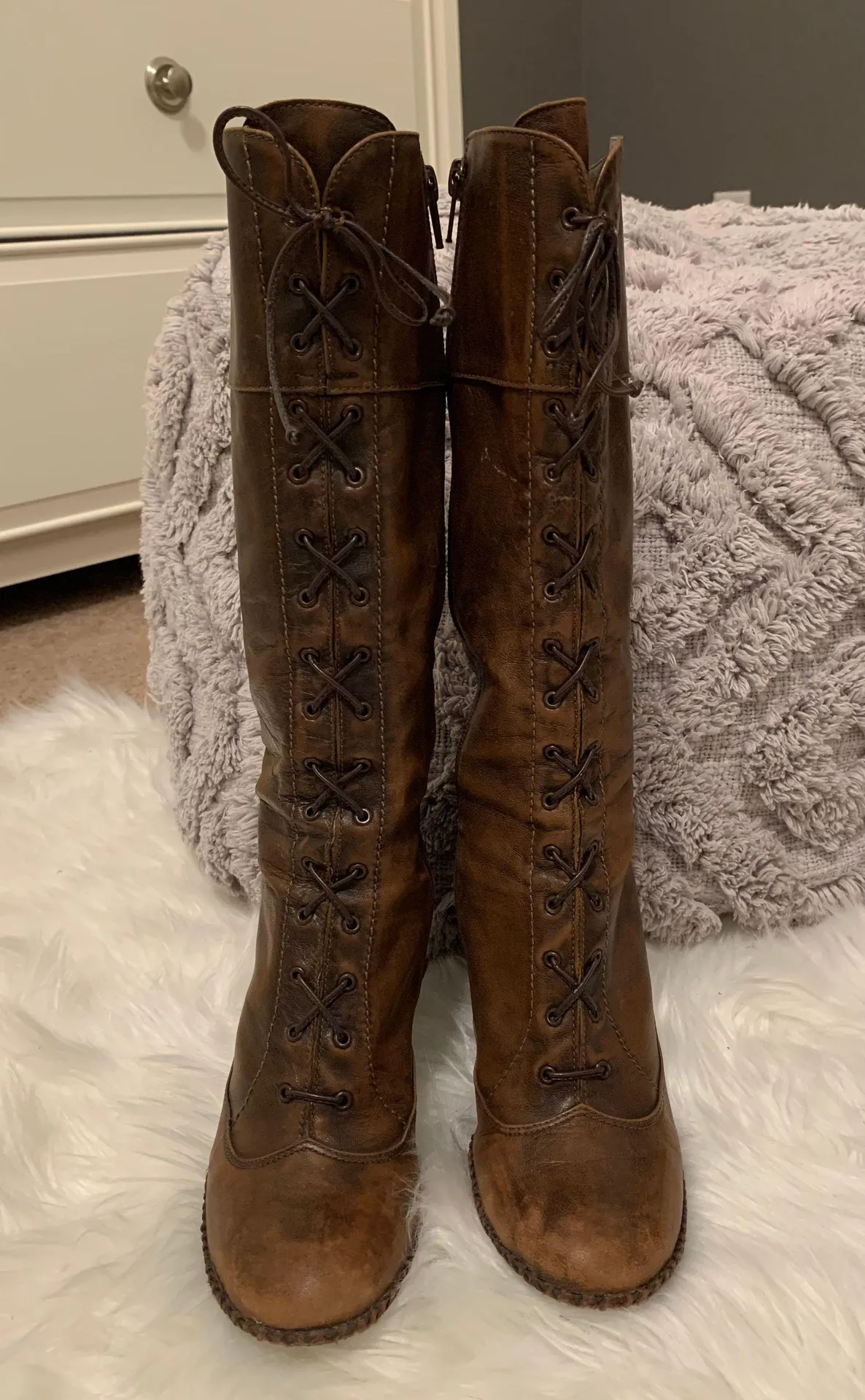 Gianni Bini Leather High Heel Boots - Image 3