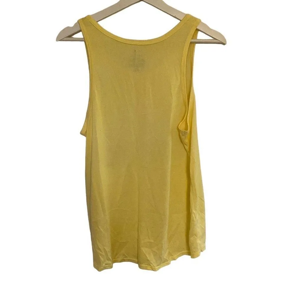 Secret Treasures Hello Goodbye Yellow Tank sleep shirt Medium - Image 3