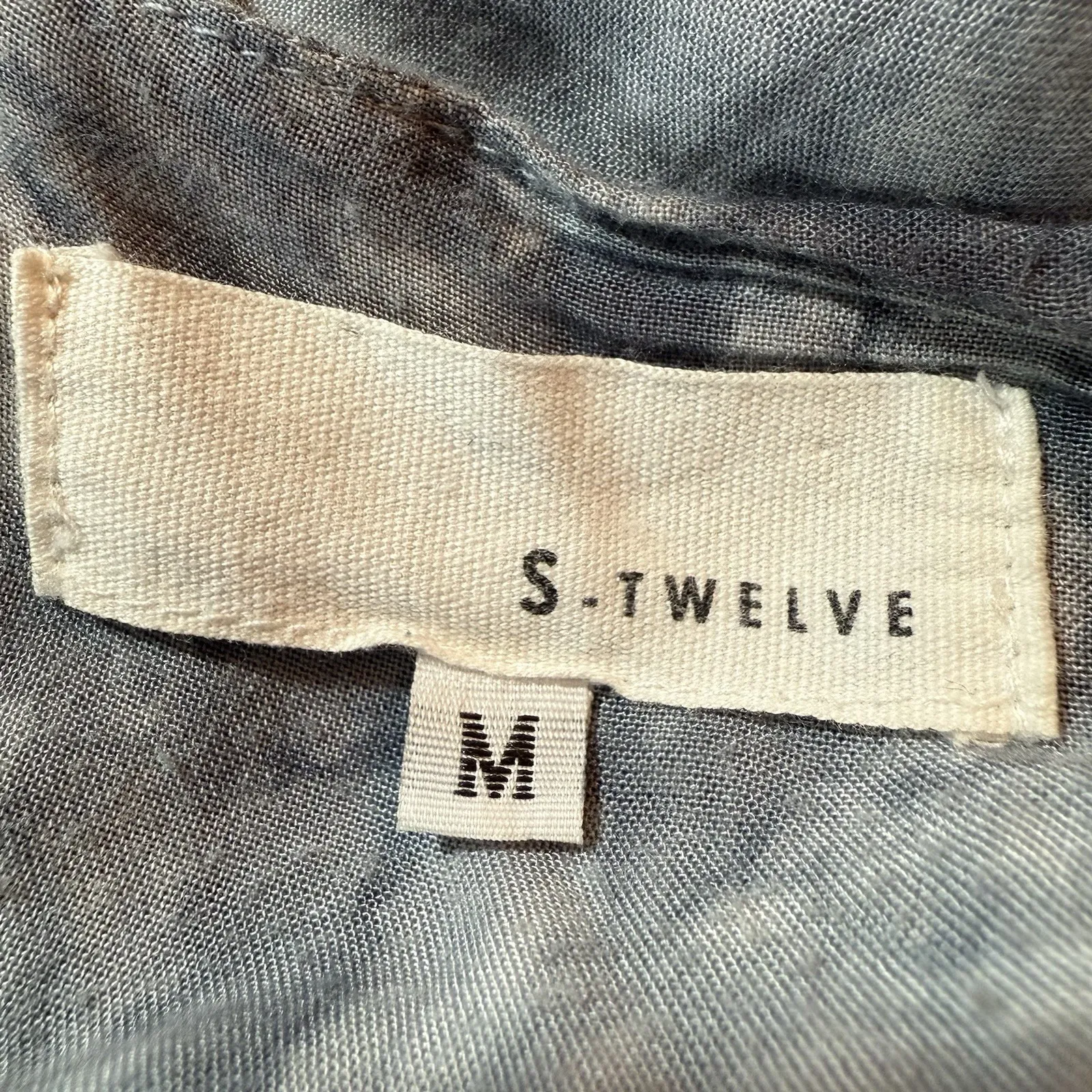 S Twelve Maxi Babydoll Dress M Boho Fairy Peasant Cottage Crochet Tiered Smocked Size M - Image 13