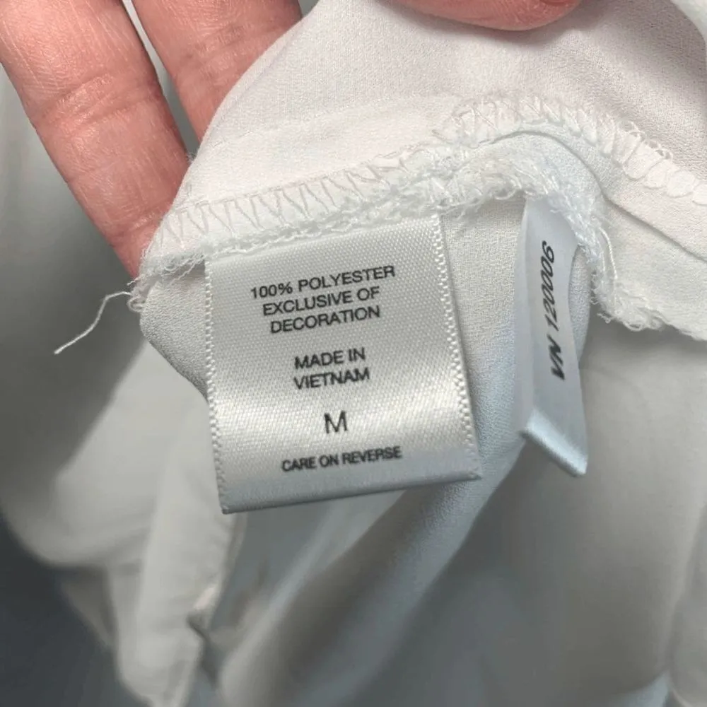 SOHO Racerback Sheer White Blouse Size Medium - Image 8