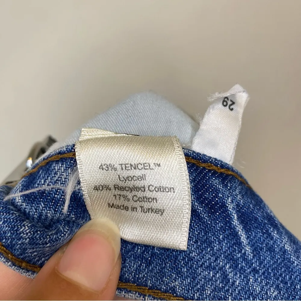 REFORMATION Jeans Cherry Denim Raw Hem Mini Skirt Button Fly Colorado Wash Sz 29 - Image 12