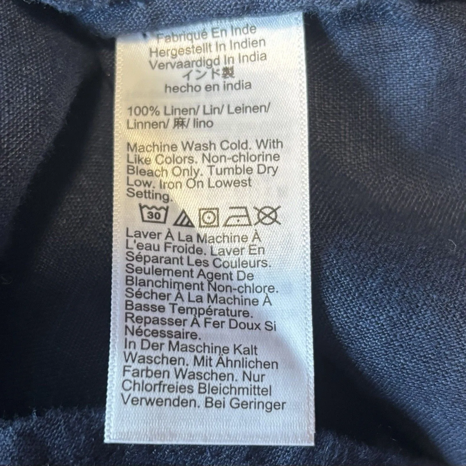 J. Crew Blue Linen Shirt Dress Women's Size Small Baird McNutt Irish Linen - Image 9