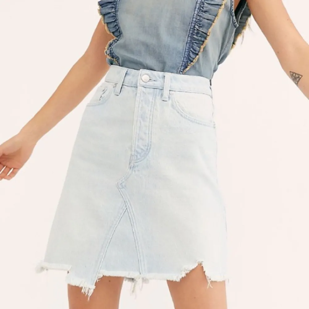 NWT Free People Going Rouge Denim Skirt - Image 3