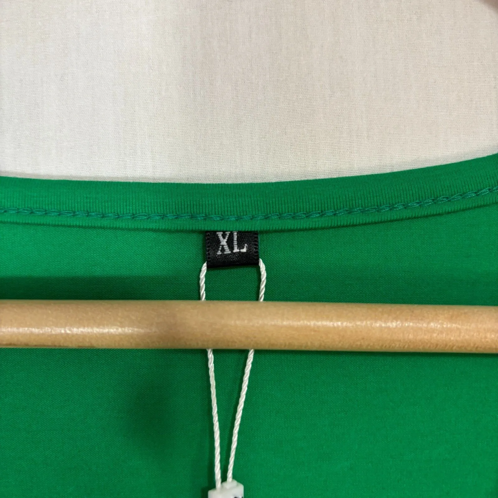 NWT Womens Wrap Dress Green Midi Pockets Minimalist Classic Career Party Sz XL - Image 11