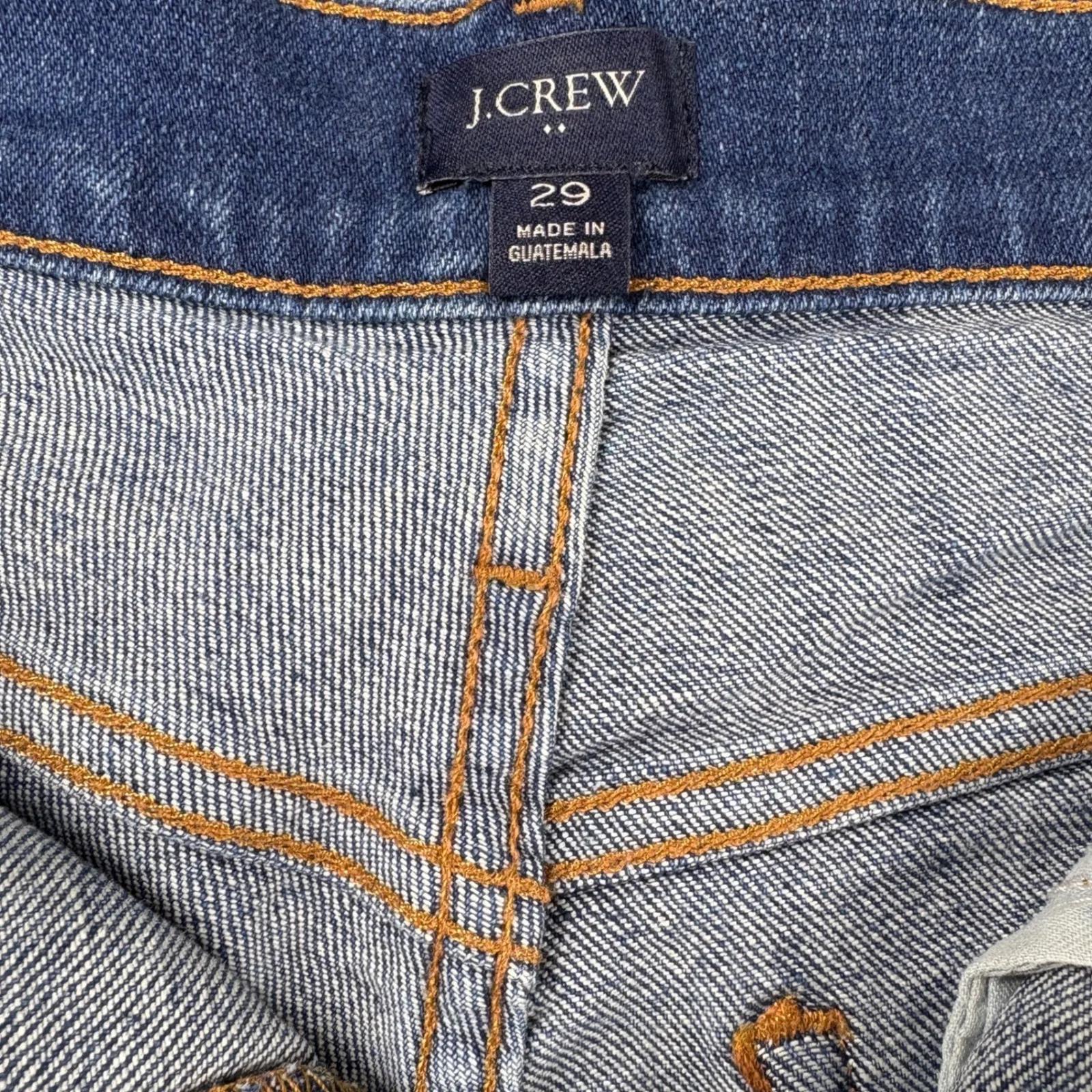 J. Crew Factory Classic Denim Shorts Cuffed Hem Pacific Blue Wash Size 29 Waist - Image 4