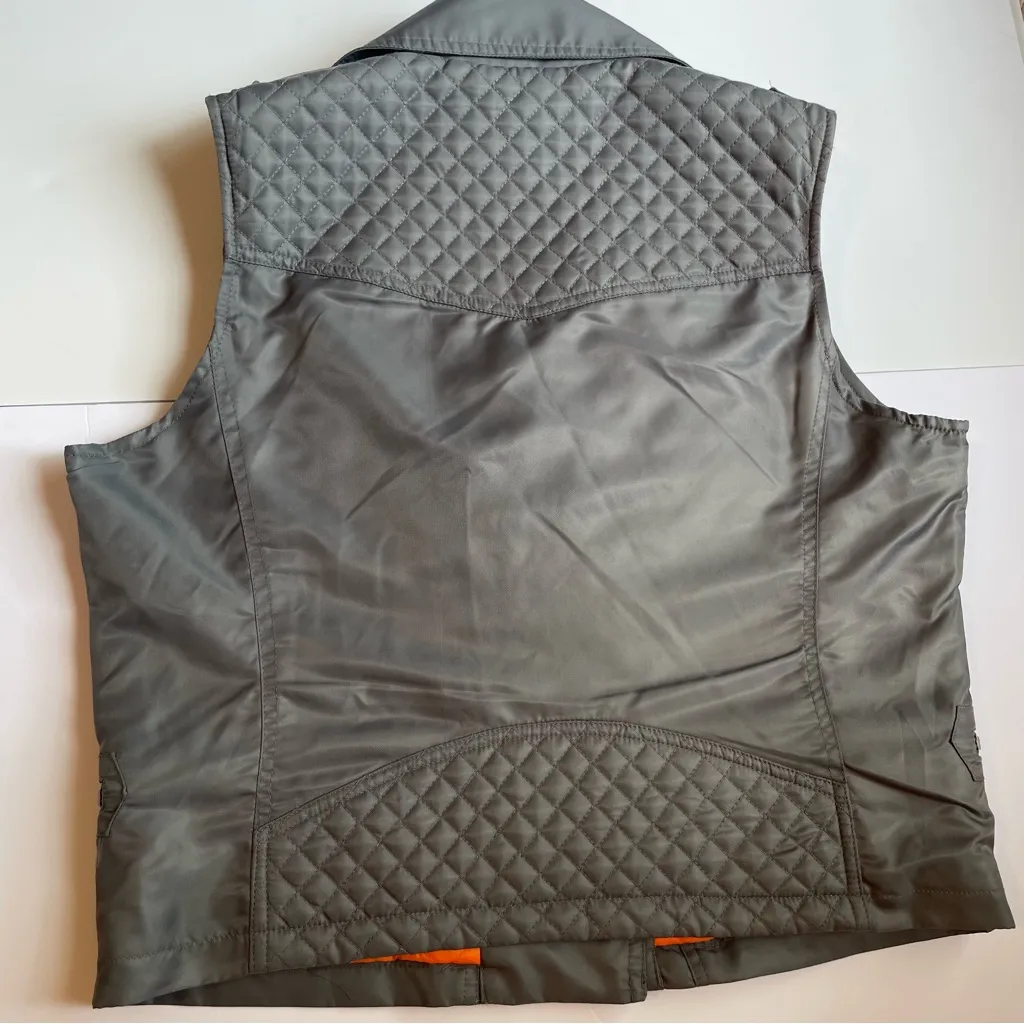 Monkees of Virginia Beach Orange and Gray Vest. Size L - Image 8