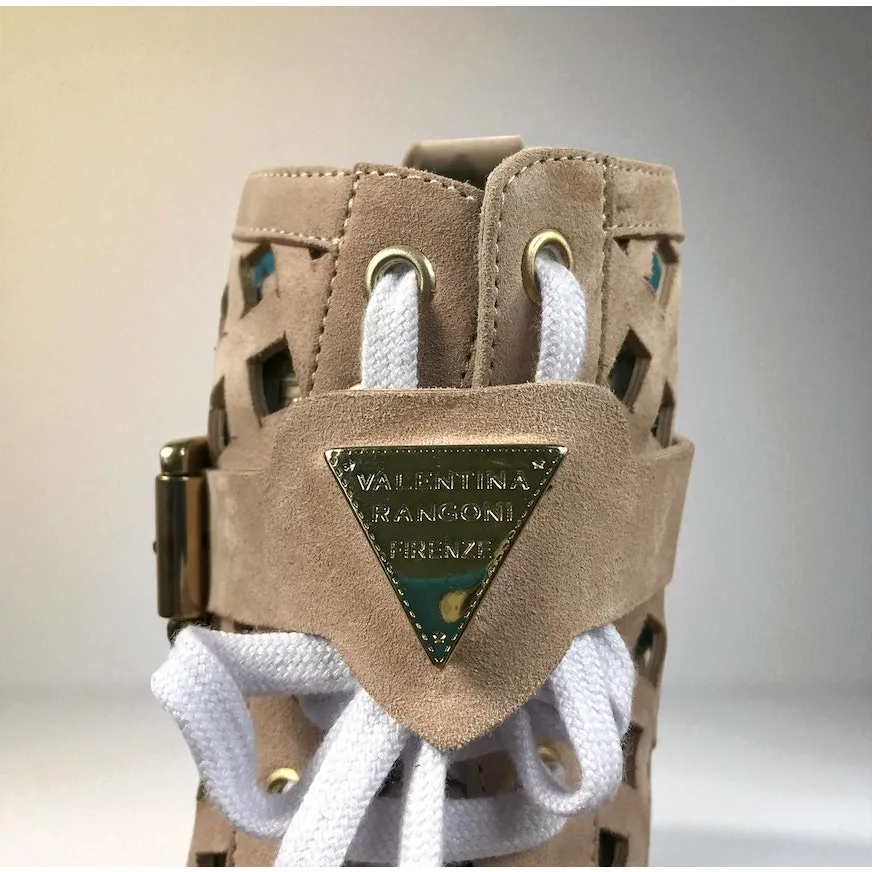 VALENTINA RANGONI Firenze Bree in Sand Shoes Sz 7.5 Rare Designer Boho Unique White - Image 7