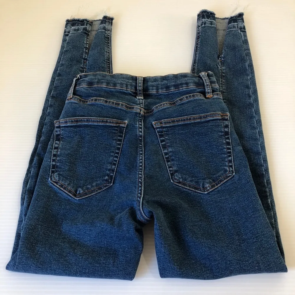 Topshop Jamie HR Moto Split Hem Stretch Jeans, 25 - Image 4