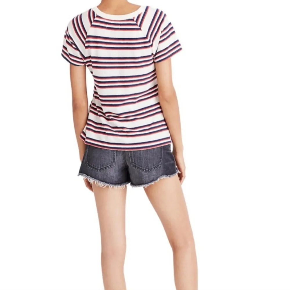 Madewell Raglan flare-sleeve tee in stripesize large - Image 2