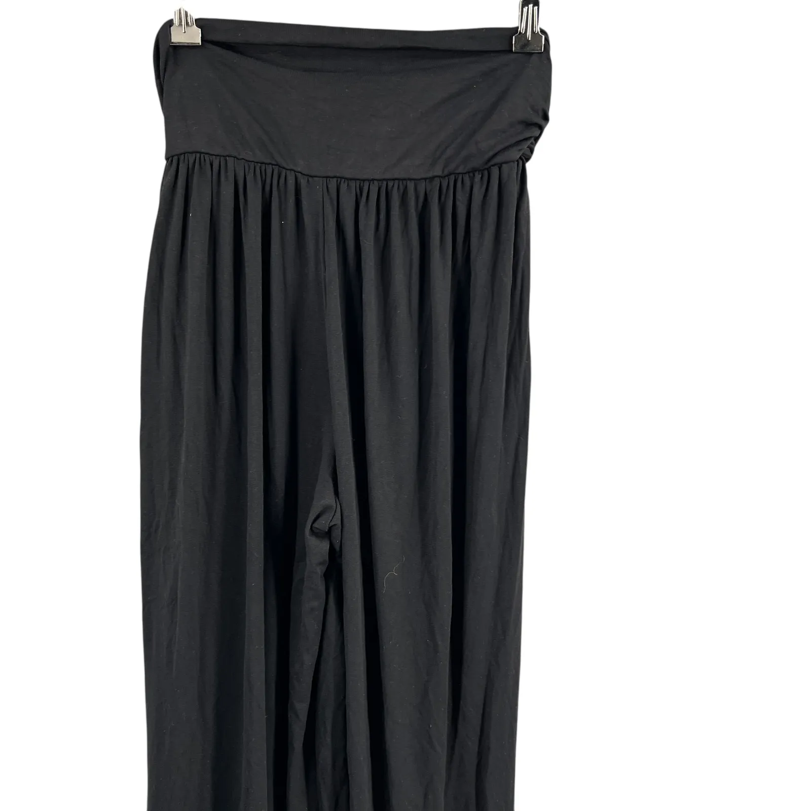Susana Monaco Black Wide Leg Palazzo Pants Elastic Waist Tie Front XL - Image 5