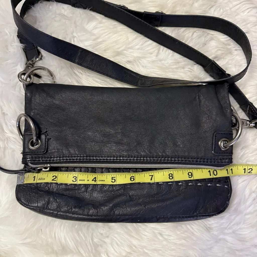The Sak Black Leather Foldover Crossbody Bag - Image 8