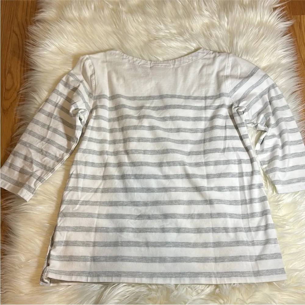 Maeve Anthropologie Bonnie Boatneck Striped Top Size Large - Image 7