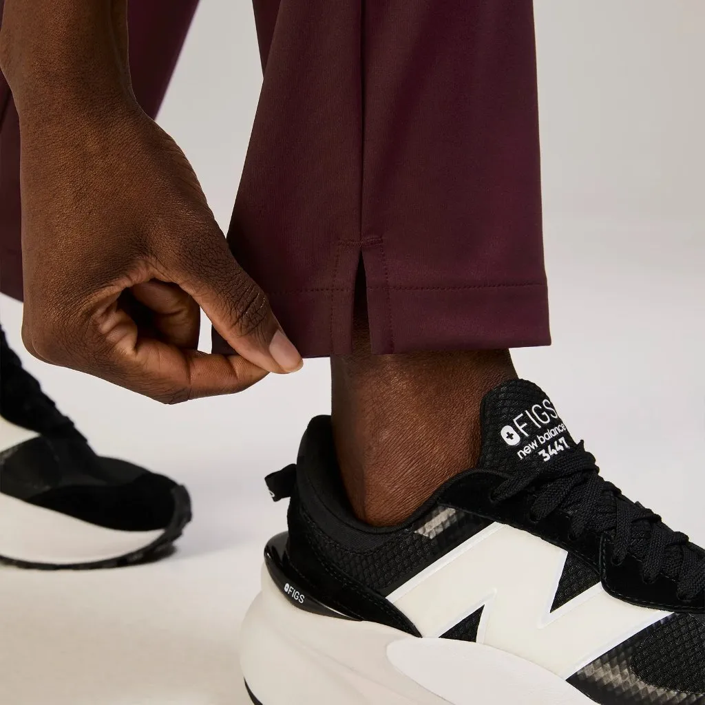 Figs Tena FORMx Slim Tapered Scrub Pants in Burgundy, Size X-Small - Image 7