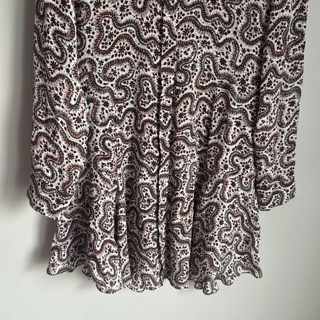 A.L.C. Multicolor Randi Floral Silk Calico Prairie Paisley Mini Dress 10 - Image 5