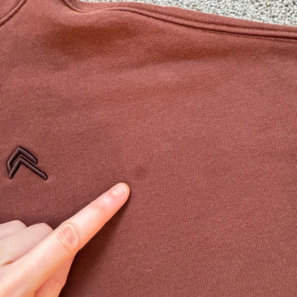 Oner Active All Day Cropped Hoodie and Cargo Joggers SET in Copper Brown Small - Image 9