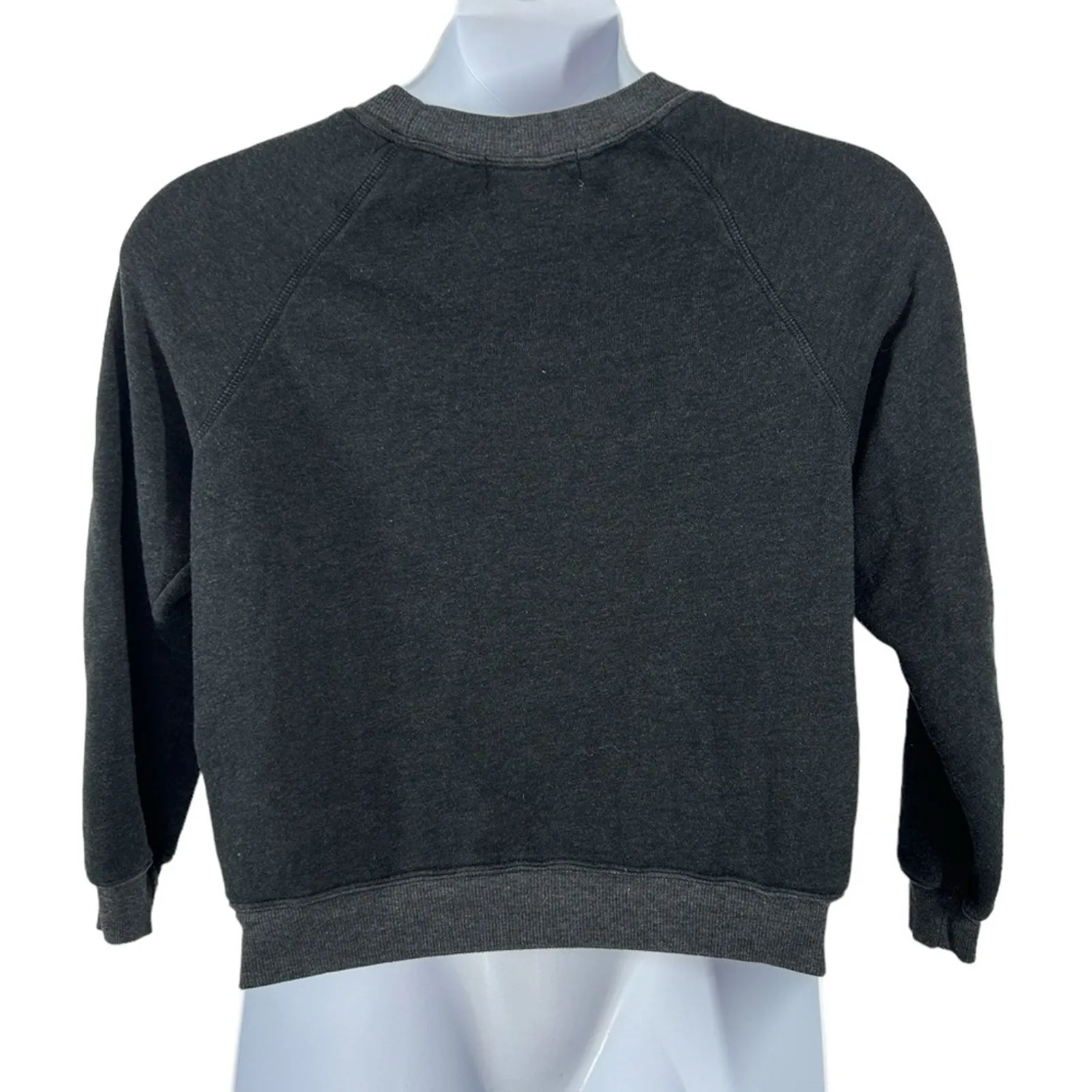 Wildfox “Body By Trey” Dark Grey Crewneck Sweatshirt Size XS - Image 8