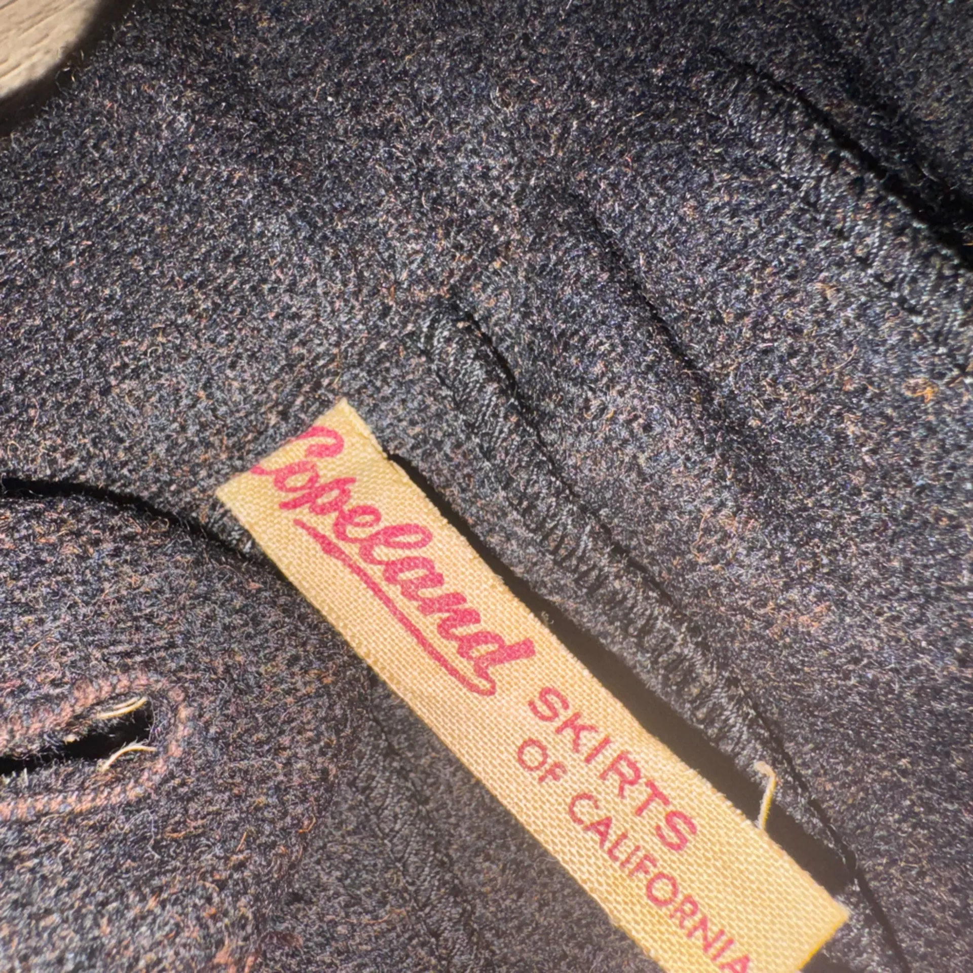 Vintage Copeland Skirts Of California 100% Wool Brown Pleated 1900s Skirt Black - Image 10