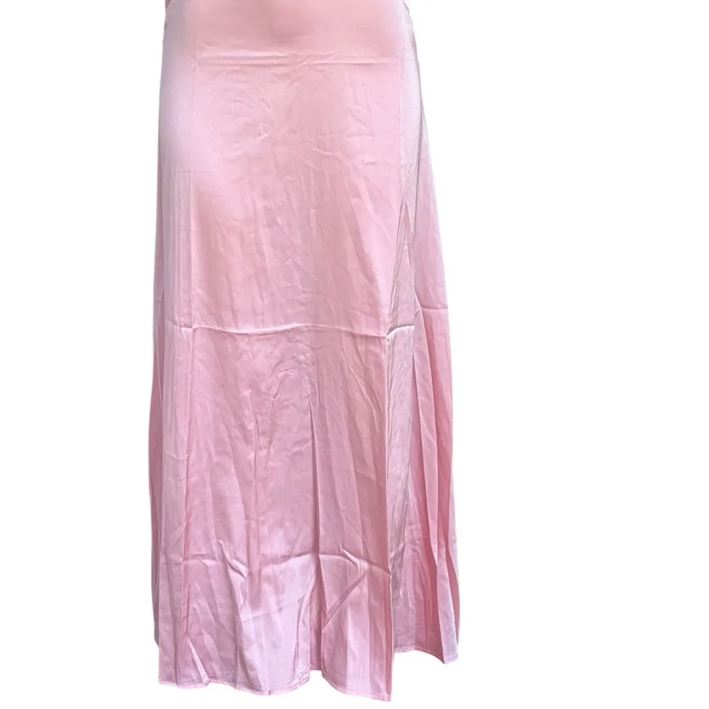 Dress Day Satin Maxi dress with Rosette NWT Pink - Image 5
